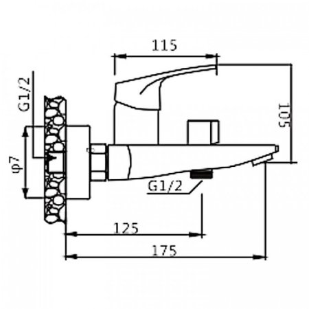 Cмеситель для ванны ViEiR V204031 Хром 