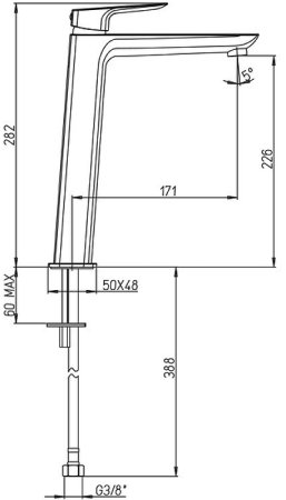 Смеситель для раковины Paini Nove 09CR205LL Хром 