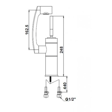 Смеситель для раковины Kaiser Merkur 27011 Хром 