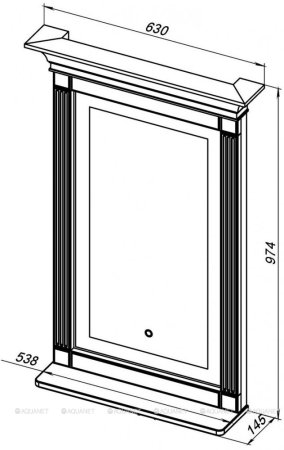Зеркало Aquanet Селена 70 белый, серебро 