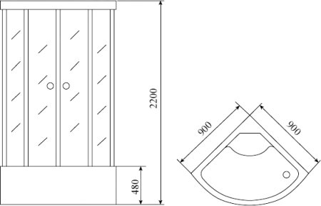 Душевая кабина Timo Standart T-1190 