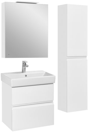 Зеркальный шкаф Roca Oleta 60 R A857646806 с подсветкой Белый глянец 