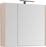 Зеркало-шкаф Aquanet Остин 85 дуб сонома