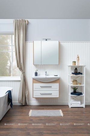 Зеркало-шкаф Aquanet Остин 85 дуб сонома 