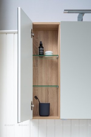 Зеркало-шкаф Aquanet Остин 85 дуб сонома 