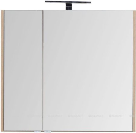 Зеркало-шкаф Aquanet Остин 85 дуб сонома 