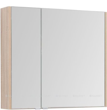 Зеркало-шкаф Aquanet Остин 85 дуб сонома 