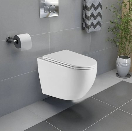 Унитаз Azario Navio AZ-0074 подвесной Белый с сиденьем Микролифт 