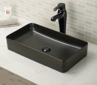 Раковина CeramaLux 9396MB накладная, черная матовая