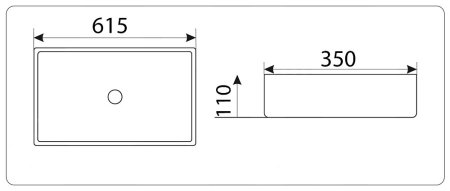 Раковина CeramaLux 9396MB накладная, черная матовая 