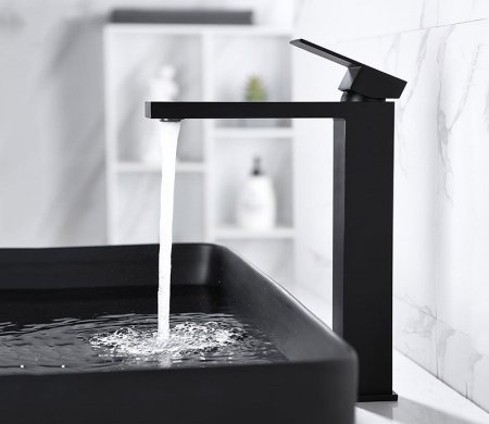 Раковина CeramaLux 9396MB накладная, черная матовая 