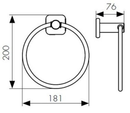 Кольцо для полотенец Kaiser KH-4701 Бронза 