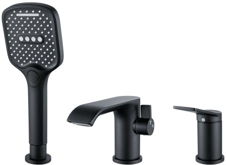 Смеситель на борт ванны Shevanik S4112H, черный 