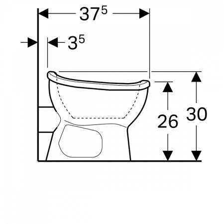 Унитаз приставной Geberit Bambini 211650000 детский 