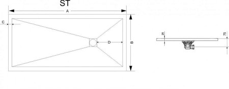 Поддон для душа RGW Stone Tray ST-0118G 80х110 