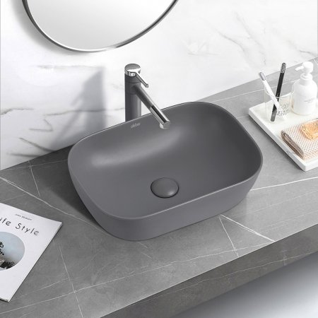 Раковина-чаша Abber Rechteck 46 AC2200MG Серая матовая 