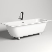 Ванна из искусственного камня Salini Orlanda Axis Kit 190х80 103321M Белая матовая