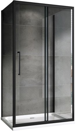 Душевой уголок Abber Schwarzer Diamant 100x75 AG30100BH-S75B-S75B профиль Черный стекло прозрачное 