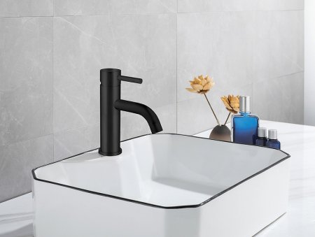 Смеситель для раковины Abber Wasser Kreis AF8110B Черный матовый 