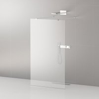 Душевая перегородка Cezares Liberta-L-2-80-120-C-Cr стекло прозрачное, кронштейн 120 см