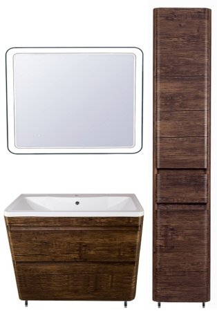 Тумба под раковину Style Line Атлантика Люкс Plus 90 СС-00002211 Старое дерево 