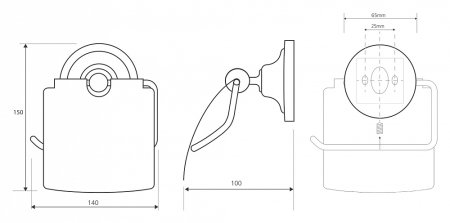 Держатель туалетной бумаги Bemeta Retro 144212018 