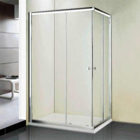 Душевой уголок WeltWasser WW200 QS22 100x80 10000001229 профиль Хром стекло прозрачное 