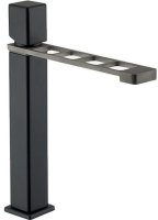 Смеситель для раковины Webert ONE-X OX830402441, черный/сталь