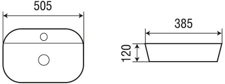 Раковина WeltWasser Elbach 2202 K509 50 10000004548 Мрамор 