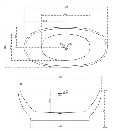Акриловая ванна ABBER AB9207MB 