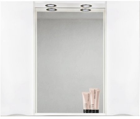 Зеркало со шкафом BelBagno MARINO-SPC-1000/750-2A-BL-P 100 с подсветкой Bianco Lucido 