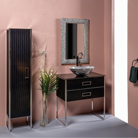 Зеркало Boheme Armadi Art NeoArt Aura 60 538 с подсветкой Серебро 