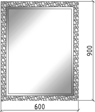 Зеркало Boheme Armadi Art NeoArt Aura 60 538 с подсветкой Серебро 