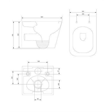 Унитаз подвесной Omnires Fontana FONTANAMWBP с микролифтом 