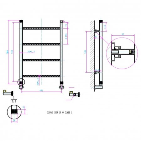 Электрический полотенцесушитель Boheme Chromo 710 Хром 
