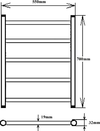 Полотенцесушитель электрический Zorg ZR 700-5 хром 