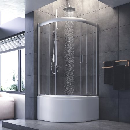 Душевой уголок AM.PM Gem W90G-401A090WT Профиль матовый хром, стекло прозрачное 