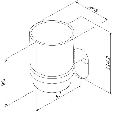 Стакан для зубных щеток AM.PM Joy A8434300 Хром 
