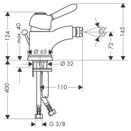 Смеситель Axor Carlton 17210000 для биде 