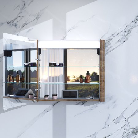 Зеркальный шкаф AM.PM Sensation 80 M30MCR0801NF Орех 