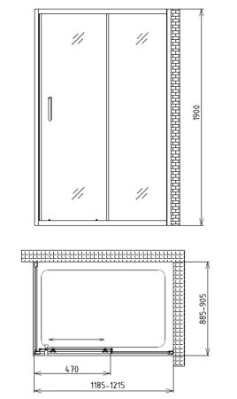 Душевой уголок Gemy Victoria S30191A-A90 