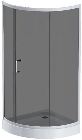 Душевой уголок AM.PM Like Solo Slide 90x90 W83G-315-090CG64 профиль Хром матовый стекло тонированное 