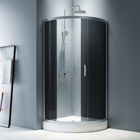 Душевой уголок AM.PM Like Solo Slide 90x90 W83G-315-090CG64 профиль Хром матовый стекло тонированное 