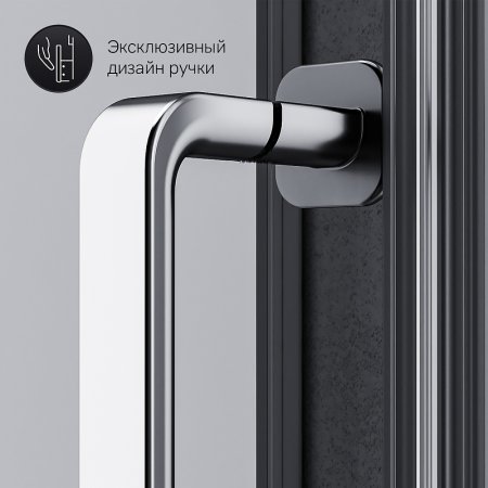 Душевой уголок AM.PM Like Solo Slide 90x90 W83G-315-090CG64 профиль Хром матовый стекло тонированное 