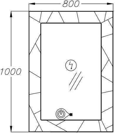 Зеркало Opadiris Луиджи 80 00-00005645 с подсветкой c сенсорным выключателем 