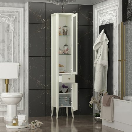 Шкаф пенал Opadiris Брунелла 38 R 00-00004352 Слоновая кость 