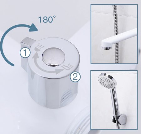 Смеситель для ванны Frap H34 F2234 универсальный Белый Хром 