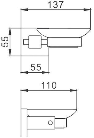 Мыльница Frap F303 F30302 Сатин 