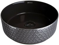 Раковина-чаша Grossman Color 35 GR-5010SBR Серебро Черная