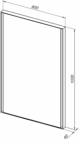 Зеркало Allen Brau Infinity 60 1.21019.BL с подсветкой Черное с сенсорным выключателем 